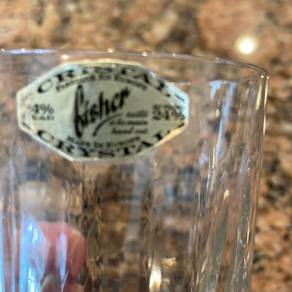 Fisher Crystal 2 glasses cups - NWT - vintage - Picture 2 of 5